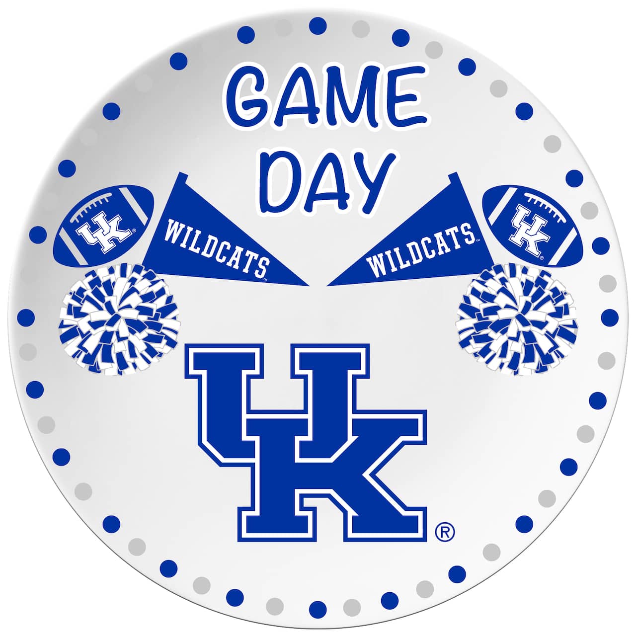 The Memory Company 10" NCAA Game Day Round Plate